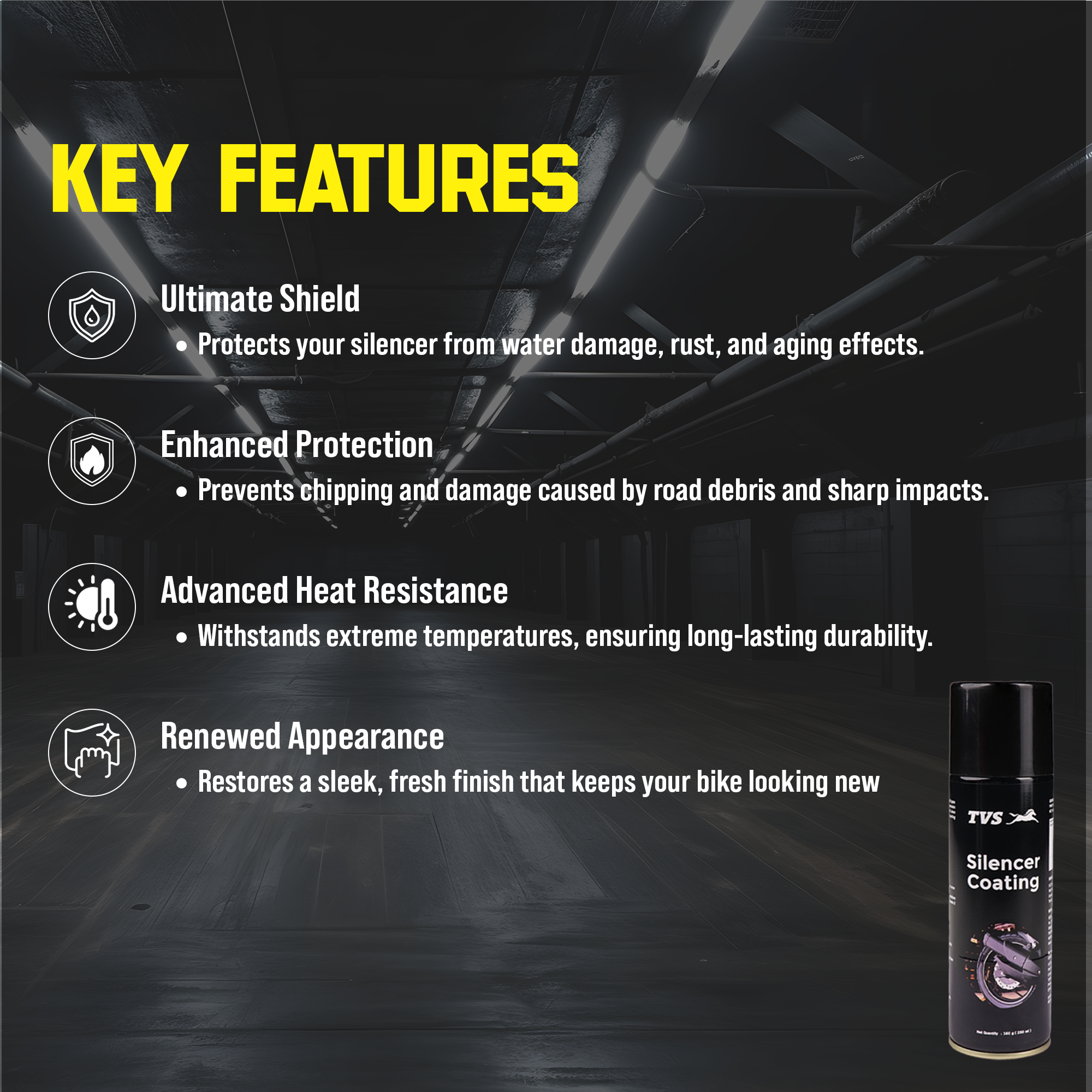 TVS Silencer Coating 250 ml. - Ultimate Protection and Heat Shield